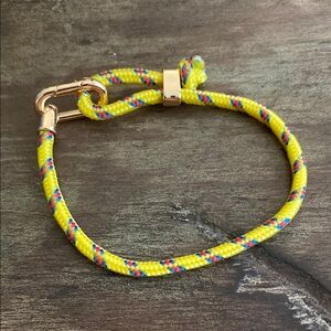 Yellow Rope Bracelet with Gold Clasp
